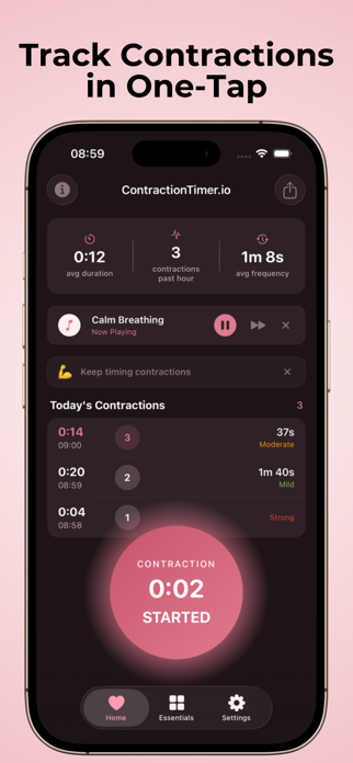 Contraction Timer & Tracker IO Screenshot 2 of 10