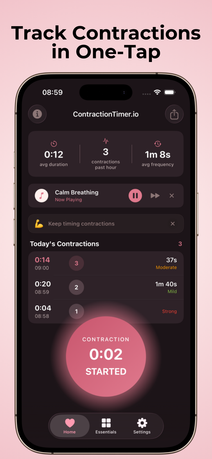 Contraction Timer & Tracker IO screenshot 2