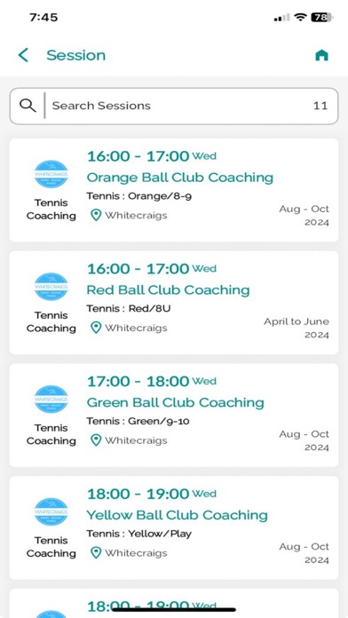 Whitecraigs Tennis Club Screenshot
