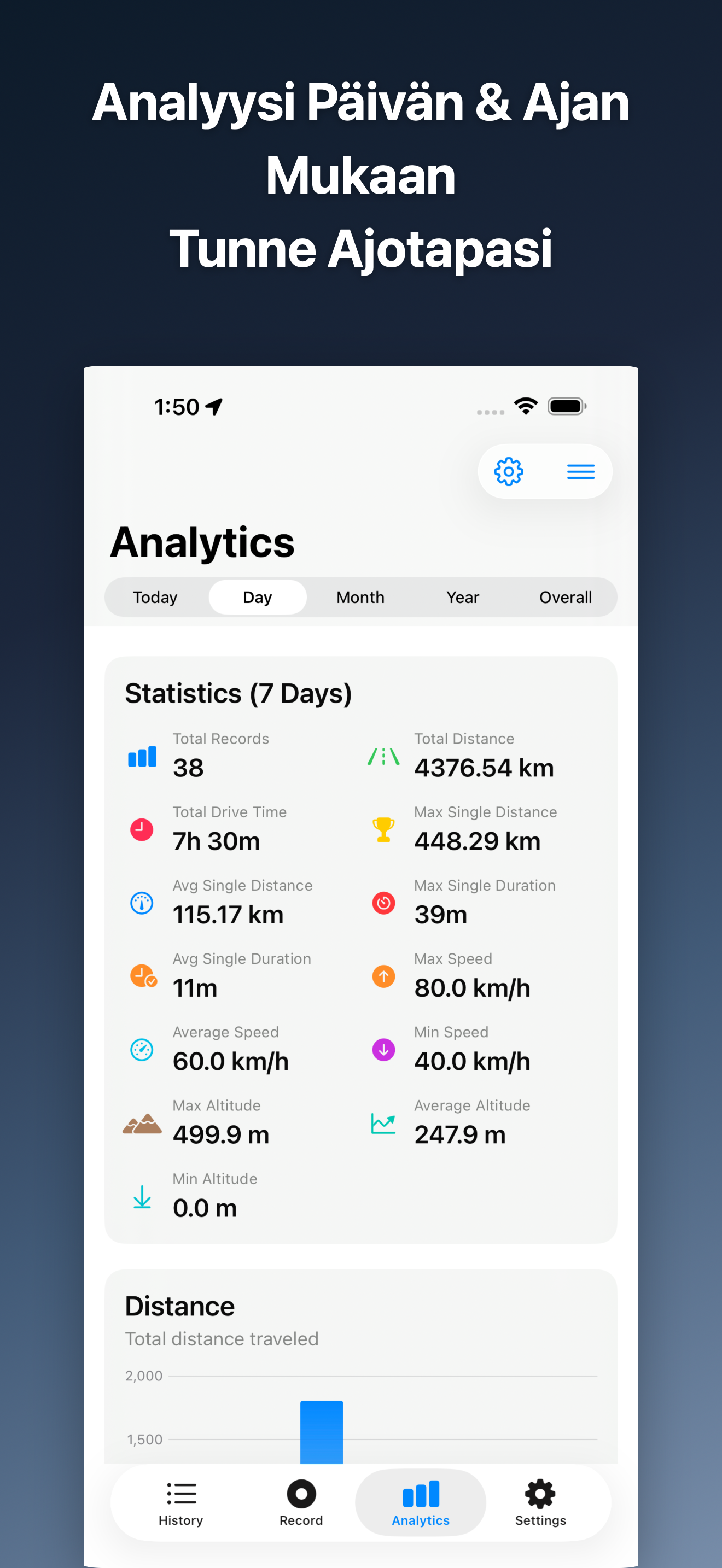 DriveTracker - Driving Log iOS screenshot 4 showing app interface