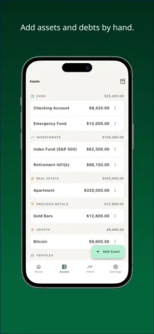 Worva - Net Worth Tracker screenshot 2