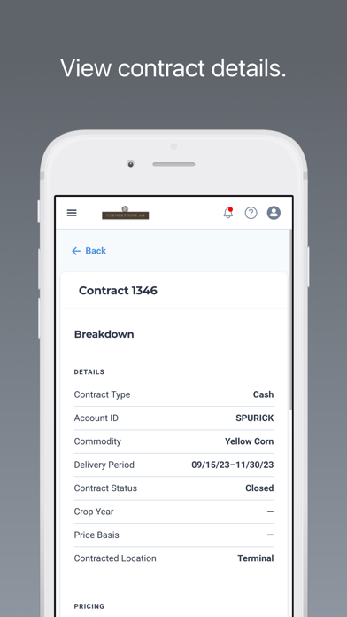Cornerstone Ag, LLC Screenshot