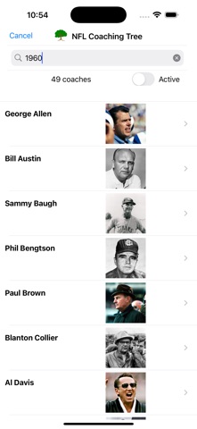 Pro Football Coaching Tree screenshot