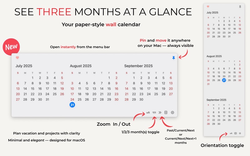 Triada Wall Print Calendar screenshot