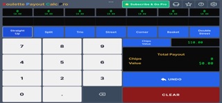 Roulette Payout Calc Pro screenshot