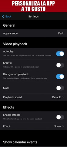 Captura de pantalla de la aplicación