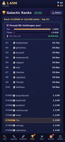 AstroForge: Idle Miner iPhone screenshot