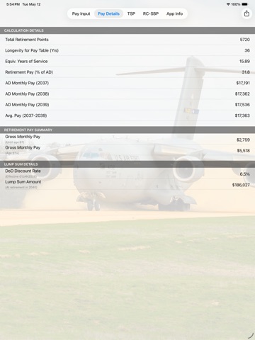 Military Reserve Retirement iPad screenshot