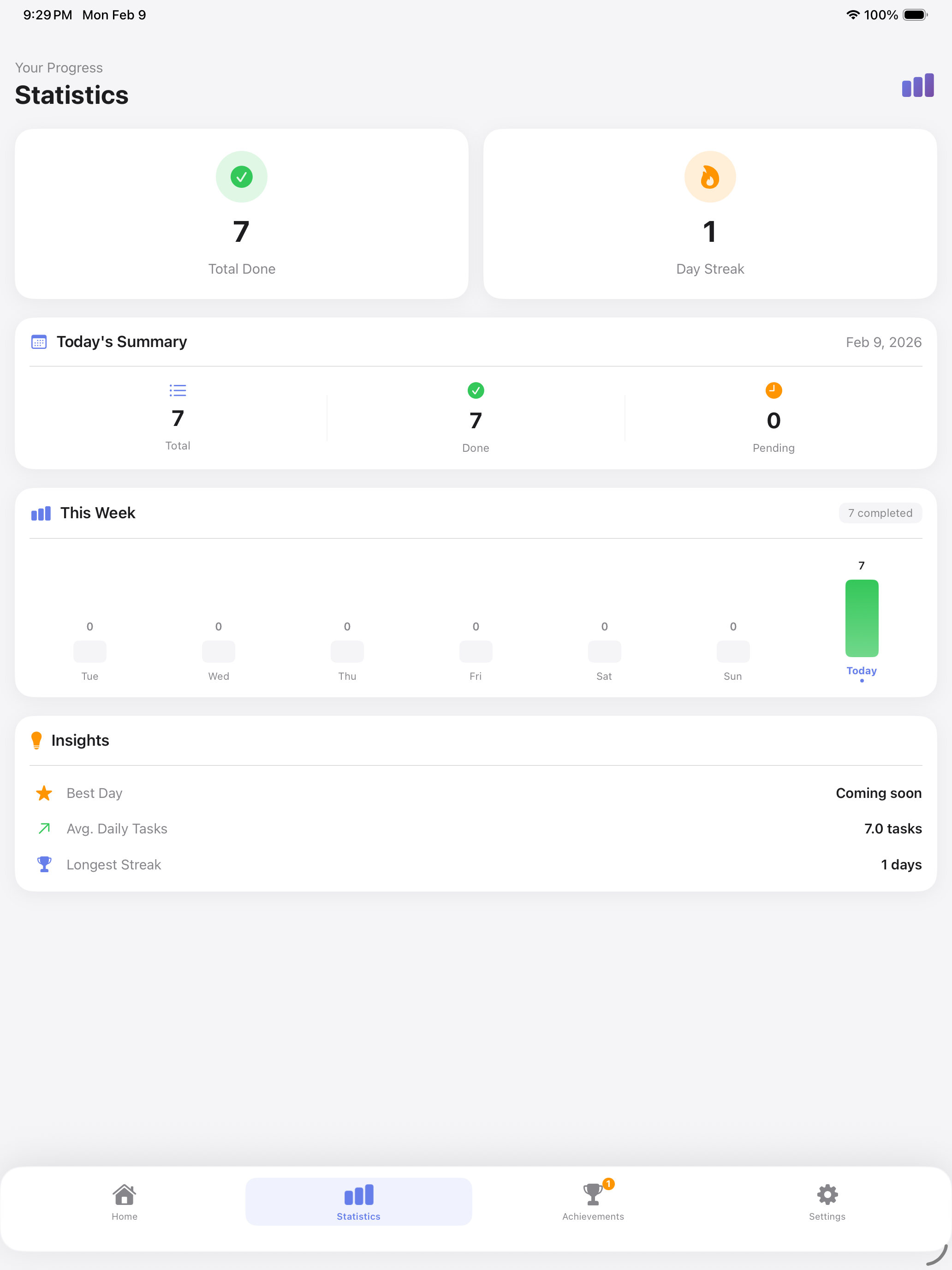 DailyList - Daily List Tracker