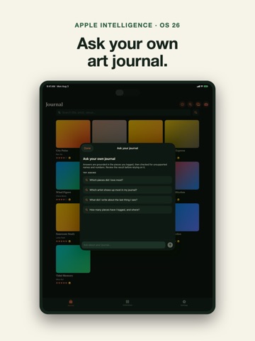 Art Museum & Gallery Visit Log iPad screenshot