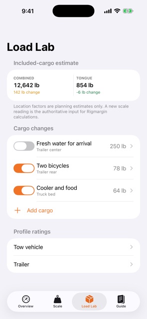 Rigmargin: RV Weight Planner screenshot 5
