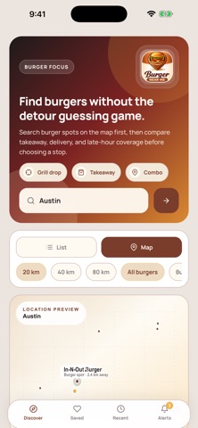 Burger Near Me iPhone screenshot