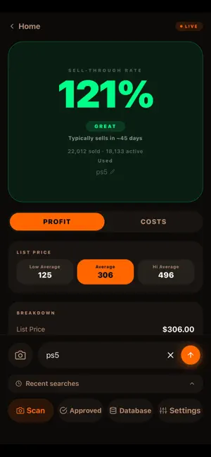 Thriftlytics: Reseller Scan screenshot 2