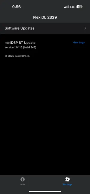 miniDSP BT Update screenshot 2