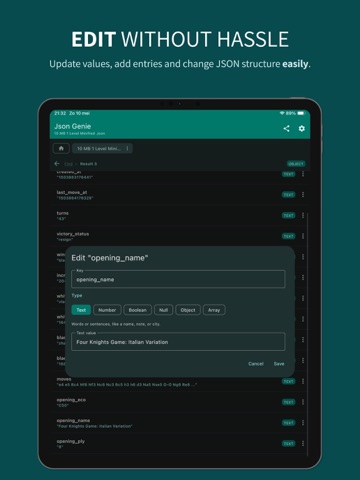 Json Genie: JSON Editor/Viewer iPad screenshot 4