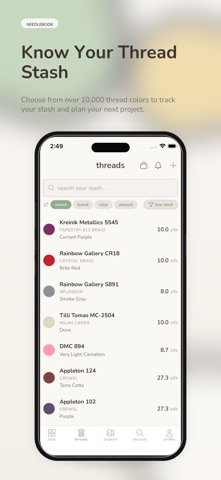 needlebook screenshot