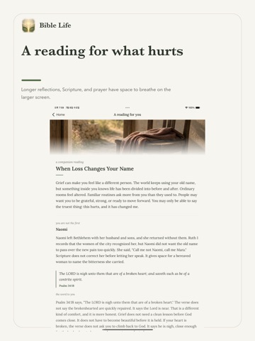 Bible Life: The Daily Word iPad screenshot