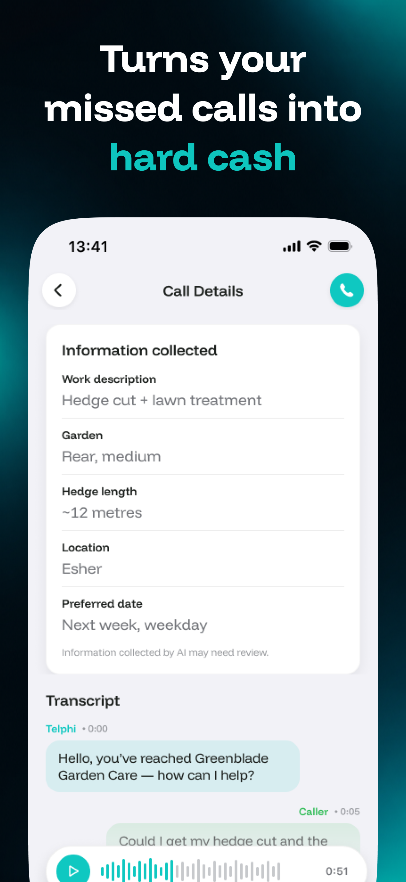 Telphi - AI Receptionist screenshot 4