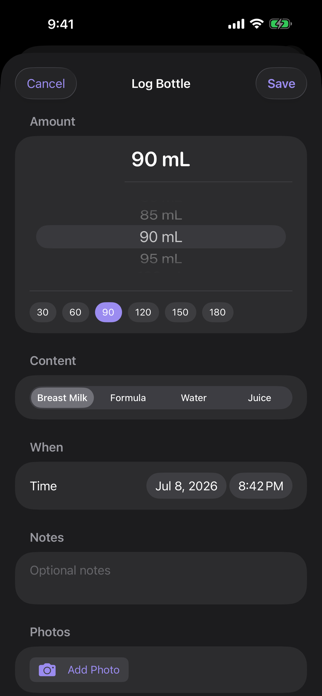 Lullalog: Baby Tracker Screenshot 6 of 10