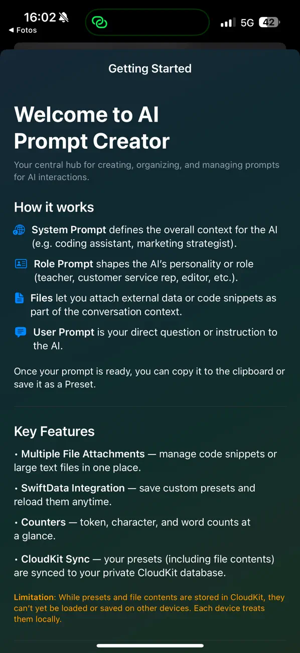 #1. AI Prompt Developer (iOS) Ved: Manuel Streit