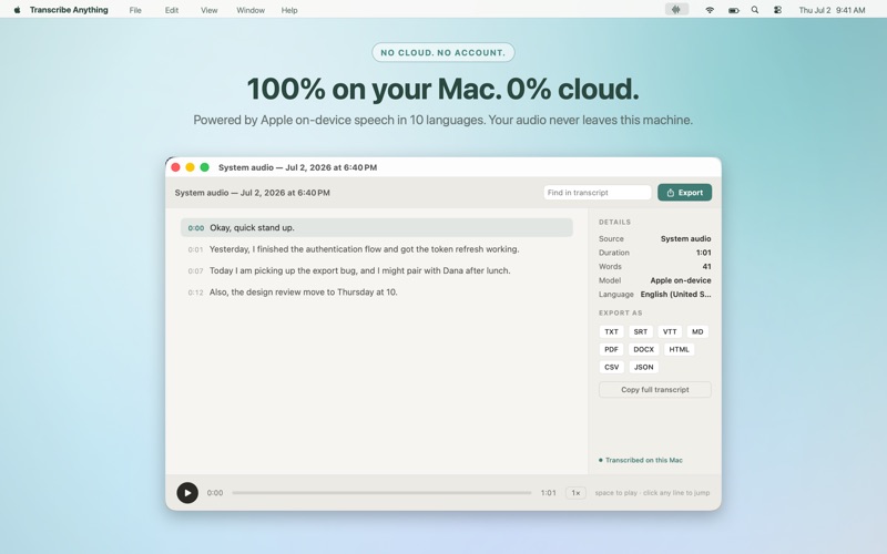 TranscribeAnything screenshot