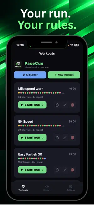 PaceCue: Interval Run Timer screenshot 1