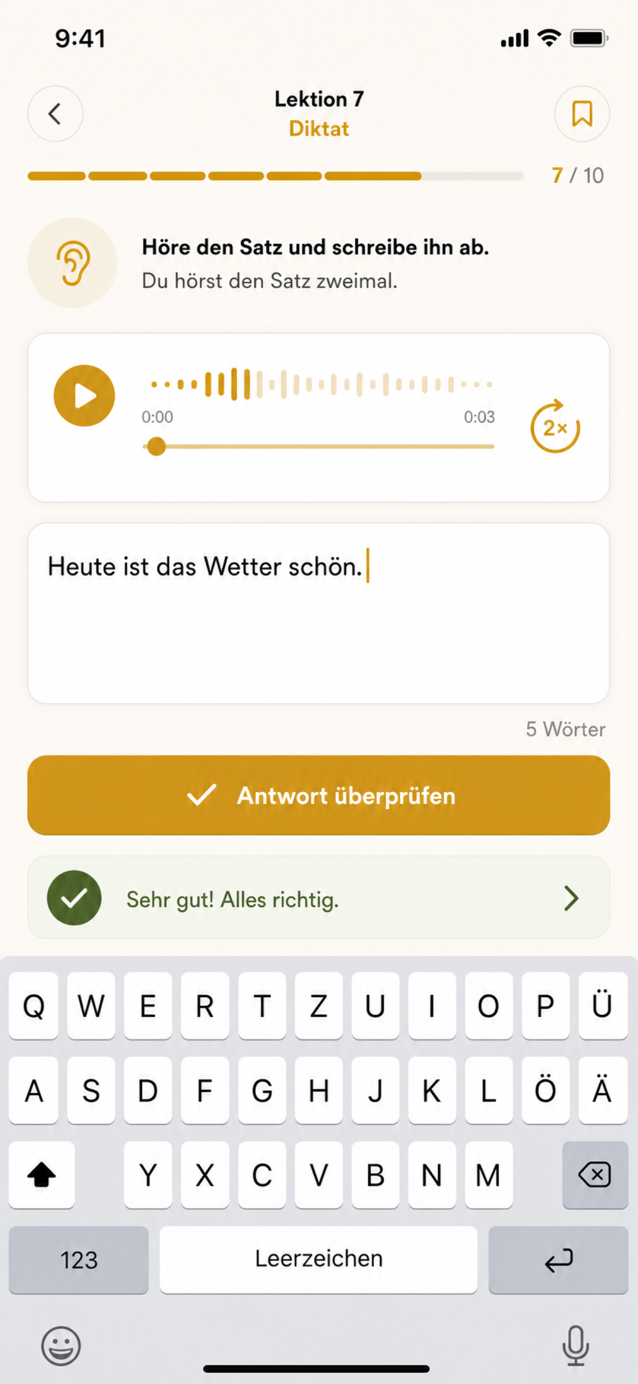 German Dictation & Listening screenshot 4