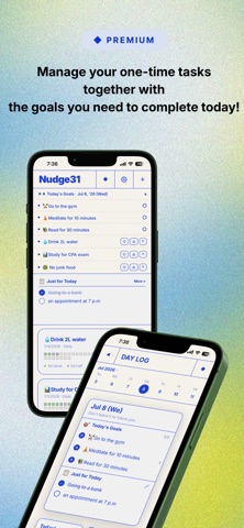 Nudge31 - Goal & Daily Habit iPhone screenshot