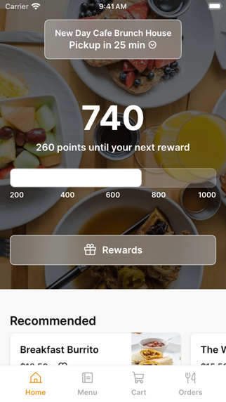 New Day Cafe iPhone screenshot 1 - Food & Drink app