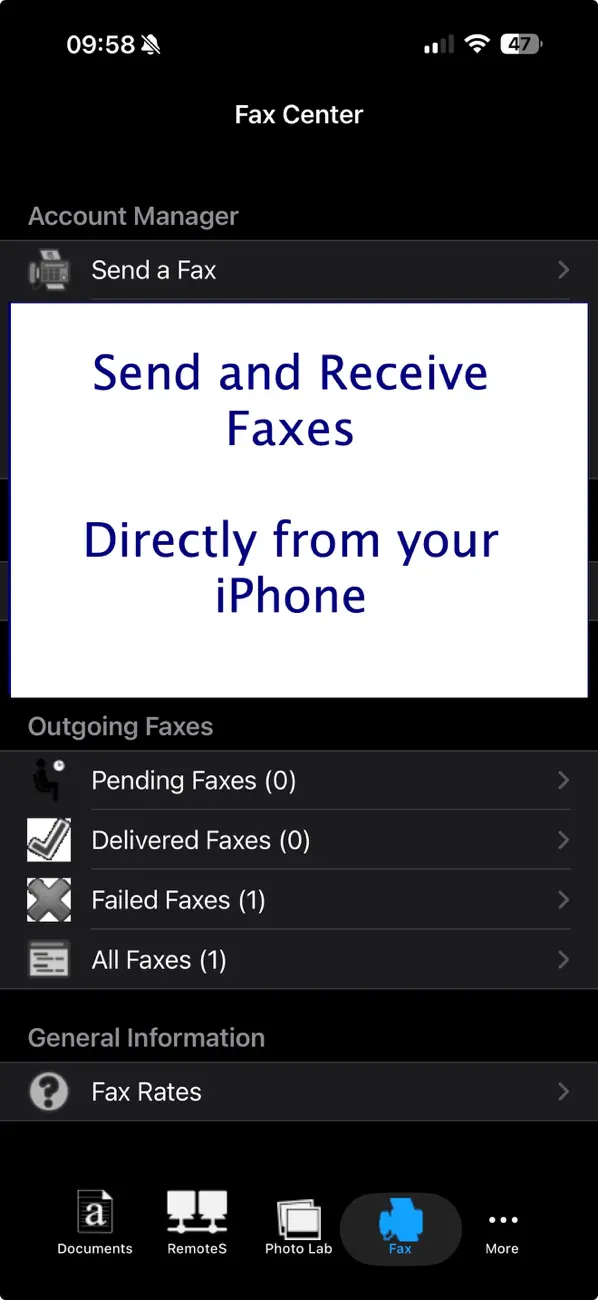 Screenshot #1 pour Faxing for iPhone