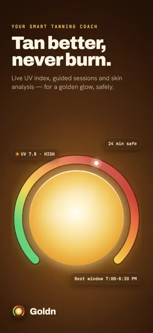Goldn - Tan & UV Tracker screenshot 1