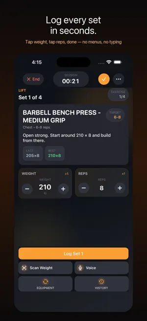 RepForge: Hypertrophy Tracker screenshot 2