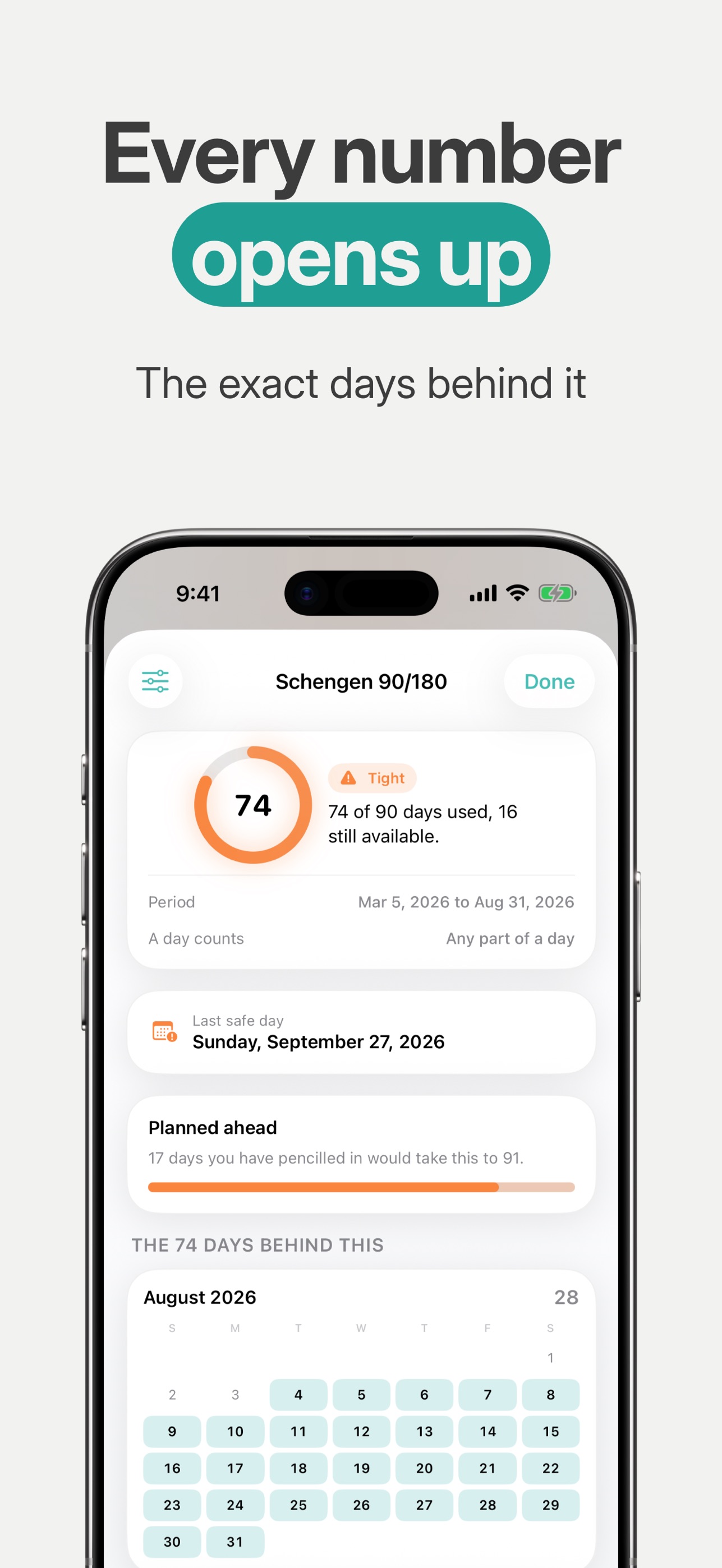 Screenshot 3 of Stint: Visa & Tax Day Counter