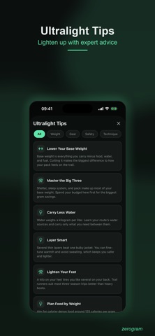 zerogram: Pack Weight Tracker Screenshot 6 of 6