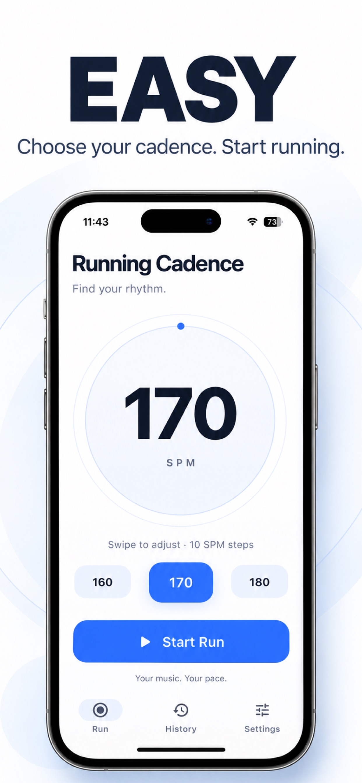 Screenshot 1 of Running Cadence: Metronome SPM