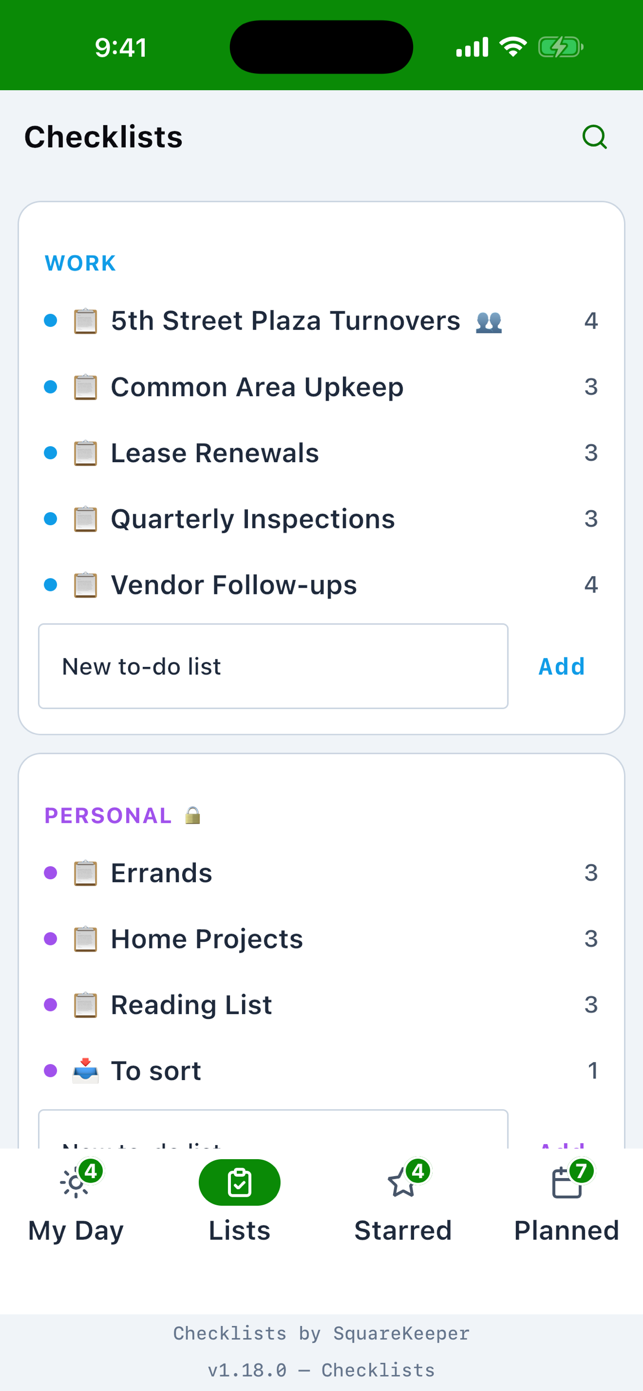 Checklists by SquareKeeper screenshot 3