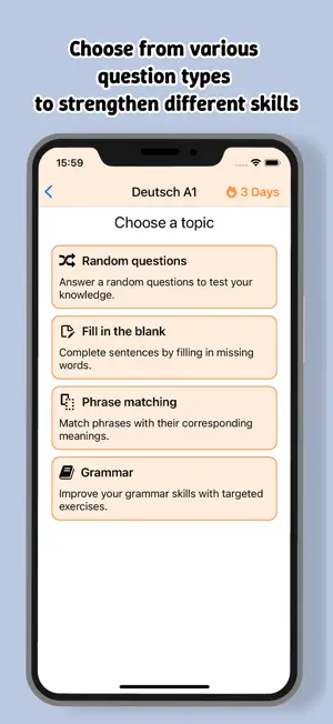 Learn German Quiz : A1 - B2 screenshot 4