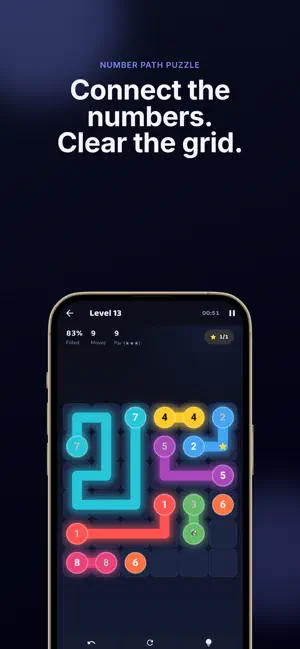 Link Grid: Number Path Puzzle screenshot 1