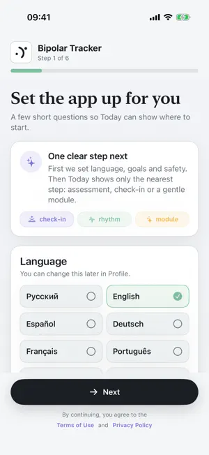 Bipolar & DBT Mood Tracker screenshot 1