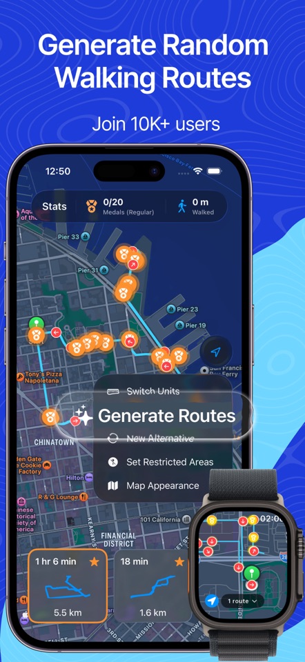 Walk Mate - Daily Routes screenshot 1