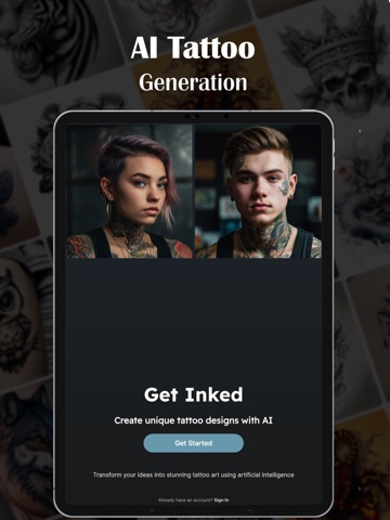 Tattoo Design App - TAT2 Crew iPad screenshot