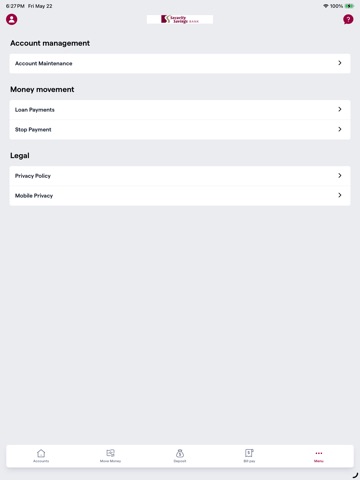 Security Savings Monmouth iPad screenshot