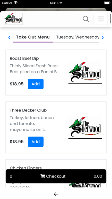 The Sherwood Restaurant Screenshot
