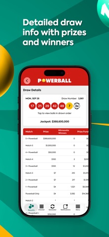 Minnesota Lottery Numbers iPhone screenshot