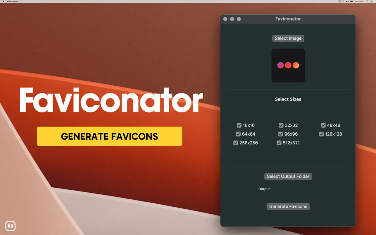 #1. Faviconator (macOS) Podle: Mattebot, LLC