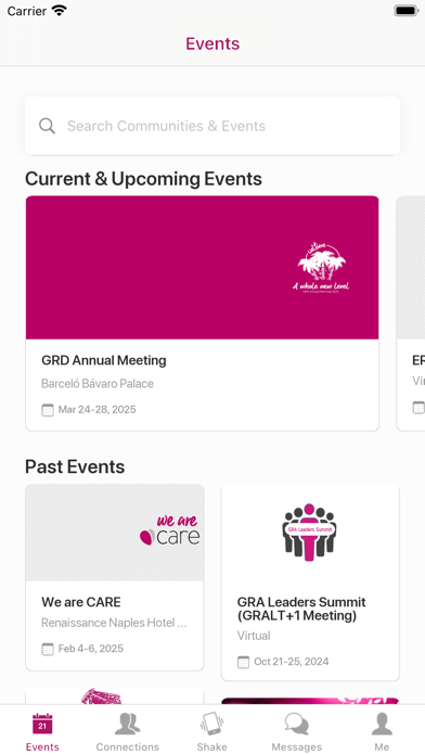 Chiesi Events Screenshot