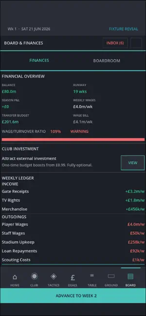 Touchline Football Manager screenshot 3