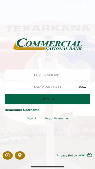 Commercial National Bank Screenshot