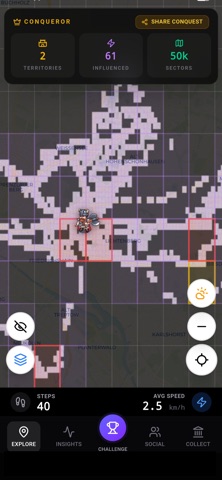 Walksy: Fog Map Walking Game — скриншот 3