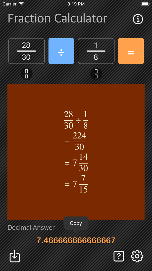 #3. Fraction Calculator - Math (iOS) 由: Heng Jia Liang
